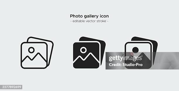 fotogalerie-icon-set - kunstmuseum stock-grafiken, -clipart, -cartoons und -symbole