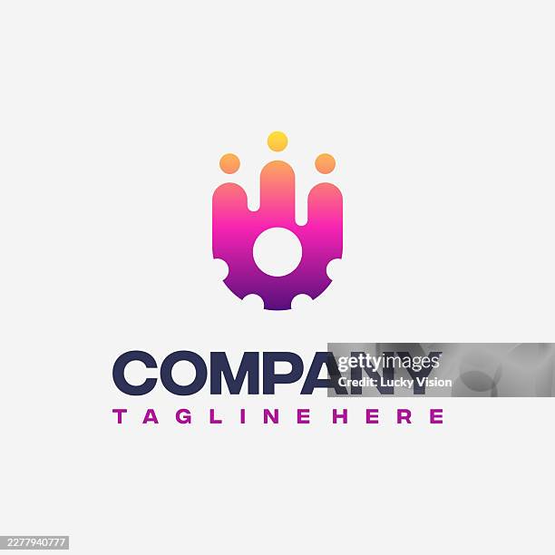 teamwork logo. people system logo stock illustration - tree service stock illustrations