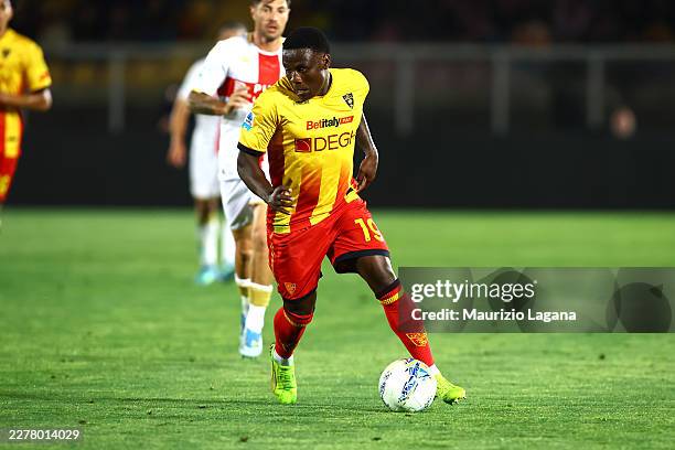 Lameck Banda of US Lecce during the Serie A match between US Lecce and Genoa CFC at Stadio Via del Mare on May 24, 2026 in Lecce, Italy.