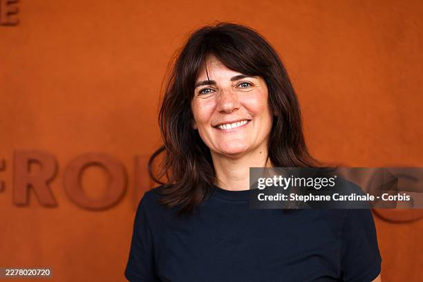 Estelle Denis attends Day One of the 2026 French Open on May 24, 2026 in Paris, France.