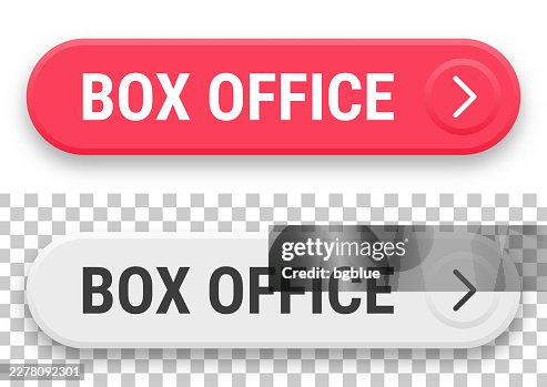 Box Office - 3D click web buttons on blank background Box Office - 3D click web buttons on blank background
