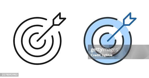 target. icons for design - editable stroke icon - bulls eye stock illustrations