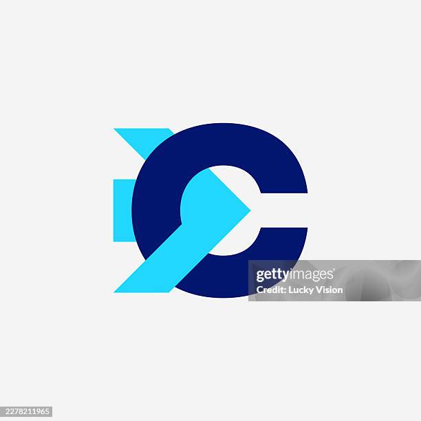 fast express c initial logo designs concept vector, financial logo concept with growth arrow sign and economic development symbol vector stock illustration - letter c stock illustrations