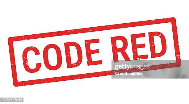 code red - red rubber stamp on white background - code red stock illustrations