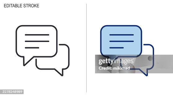Chat Message Icon Set. Editable stroke. Vector, EPS10 Chat Message Icon Set. Editable stroke. Vector, EPS10