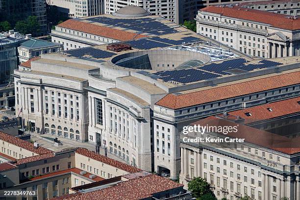 The Ronald Reagan Building and International Trade Center, which houses the U.S. Customs & Border Protection headquarters is seen from the Washington...