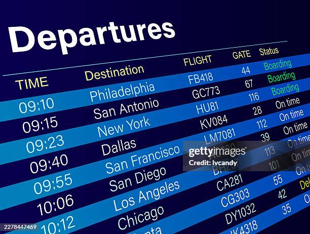 departures information board - walking away from computer stock illustrations
