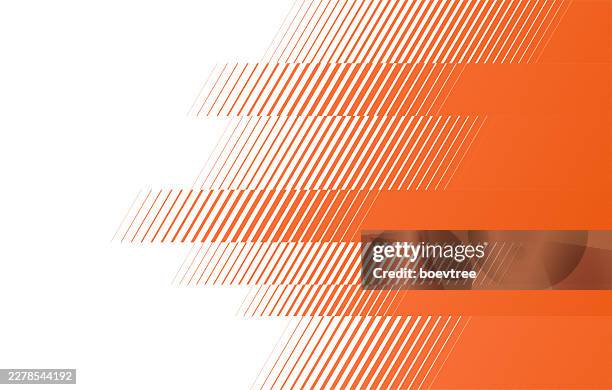 smooth gradient speed line transition to thin - macro orange stock illustrations