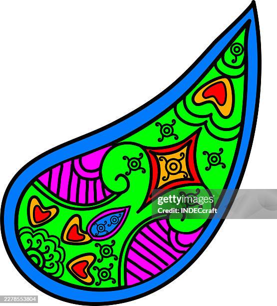 henna design - bandana pattern stock illustrations