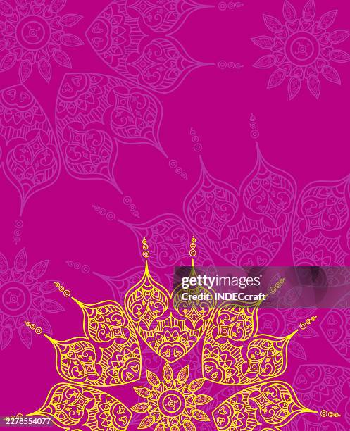 mandala design - bandana pattern stock illustrations