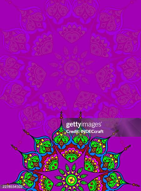 mandala design - tattoo scroll vector stock illustrations