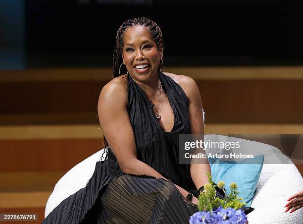 Regina King speaks at A Conversation With Regina King during the 2026 American Black Film Festival at New World Center on May 28, 2026 in Miami...