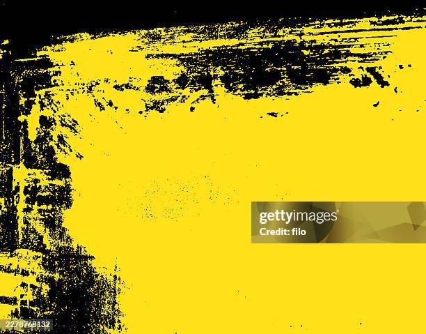 textured grunge abstract yellow paint background pattern - canvas texture stock illustrations