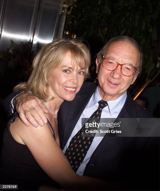 Neil Simon and his wife Elaine Joyce at the Boroadway Benefit Evening 'Neil Simon at the Neil Simon.' Stars performed Scenes from 13 Classic Neil...