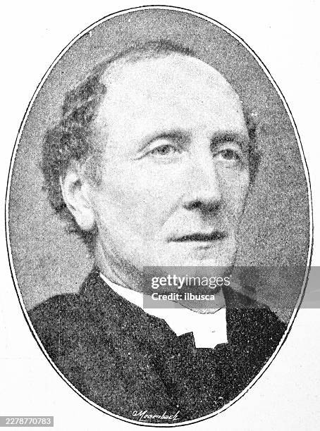 portraits of religious men: dean of worcester - worcestershire stock illustrations