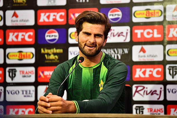 Shaheen Shah Afridi of Pakistan pictured during a press conference at media opportunity ahead of game one of the One Day International series between...