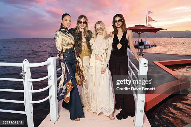 Eiza Gonzalez, Suki Waterhouse, Maddi Waterhouse and Christine Centenera attend a special dinner as part of the ZIMMERMANN Summer Escape at Hotel...