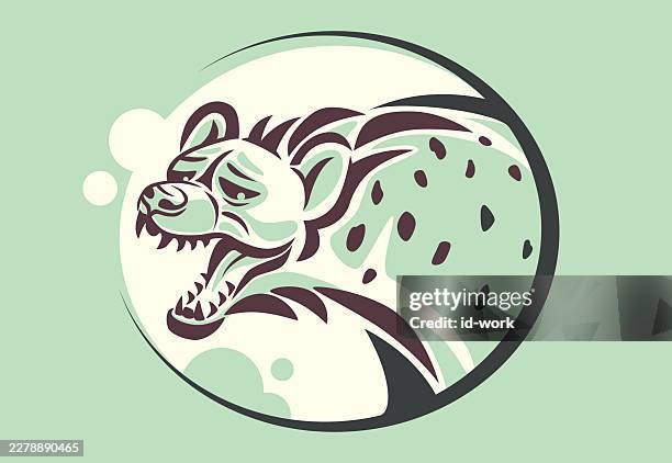 laughing hyena - stalker stock illustrations