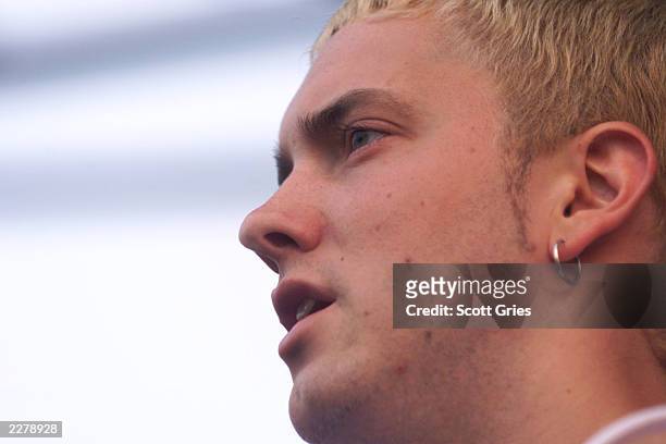 Eminem performs during the Warped Tour at Randalls Island on July 16, 1999. Photo: Scott Gries/ImageDirect