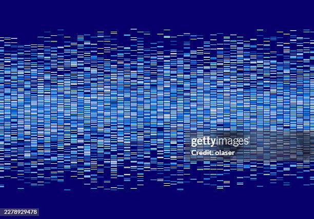 a dynamic blue wave pattern composed of various rectangular shapes, blending seamlessly into the background. - genomics stock illustrations