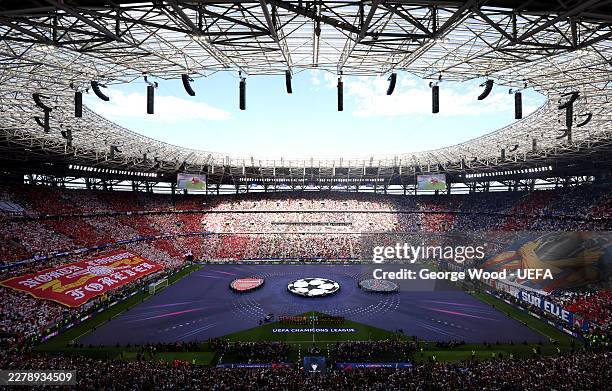 General view inside the stadium during the UEFA Champions League anthem prior to the UEFA Champions League Final 2026 match between Paris...
