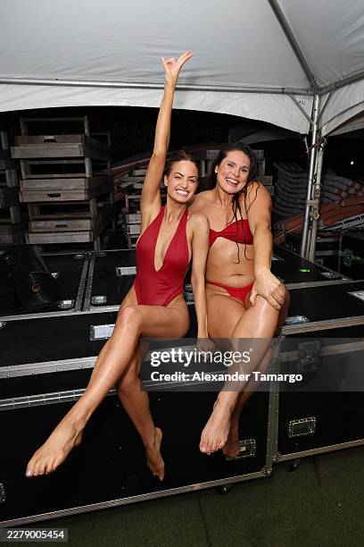 Haley Kalil and Ilona Maher attend Sports Illustrated Swimsuit Runway Show During Swim Week At W South Beach - Red Carpet/Backstage on May 30, 2026...