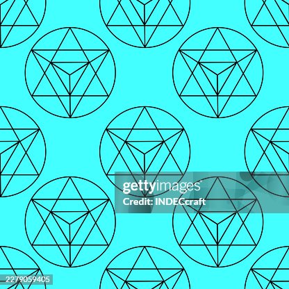 Merkaba symbol seamless pattern Merkaba symbol seamless pattern
