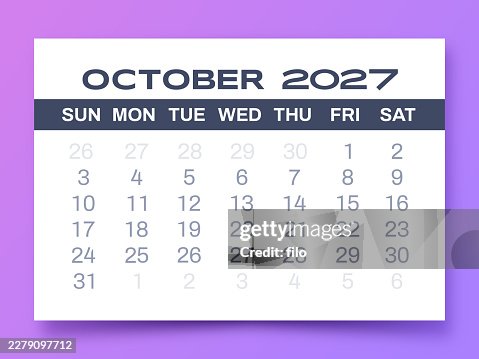 October 2027 Simple Modern Gradient Calendar Planner Schedule October 2027 Simple Modern Gradient Calendar Planner Schedule