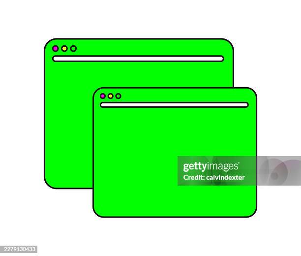 retro style neon colored web browser - old servers stock illustrations