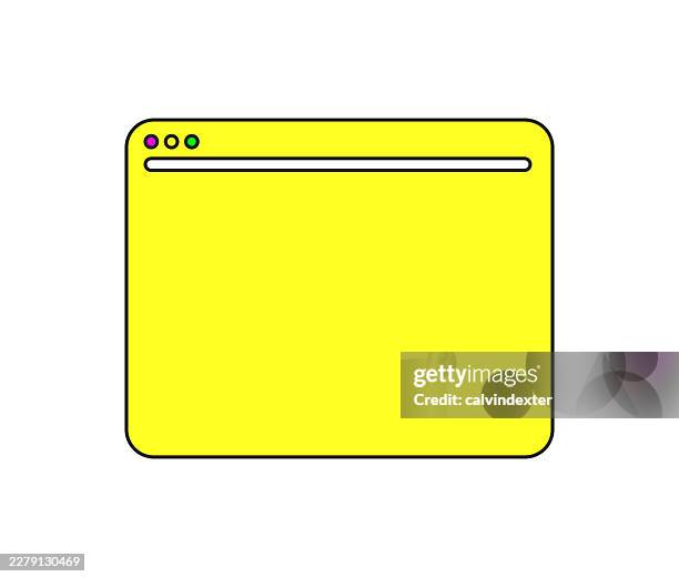 retro style neon colored web browser - software development stock illustrations