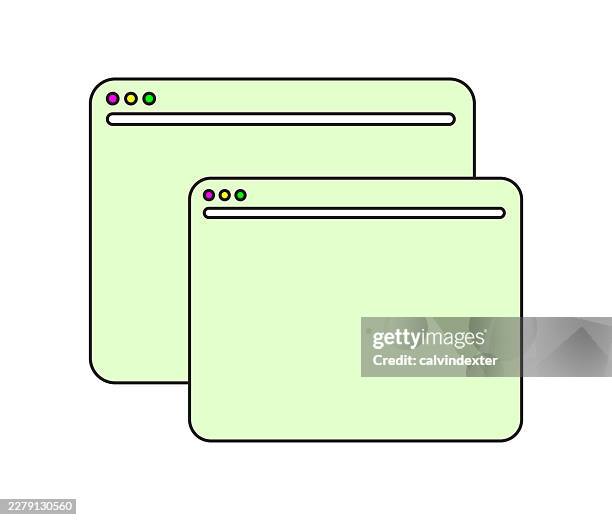 retro style neon colored web browser - old servers stock illustrations
