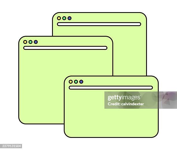 retro style web browser - vintage computer server stock illustrations