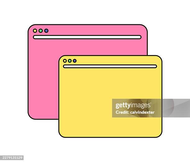 retro style web browser - web browser window stock illustrations