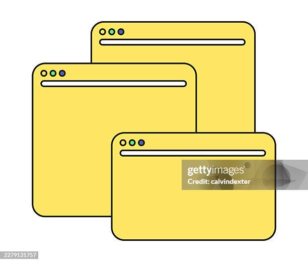 retro style web browser - vintage computer server stock illustrations