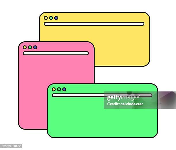 retro style web browser - vintage computer server stock illustrations
