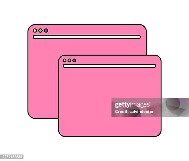 retro style web browser - software development code stock illustrations
