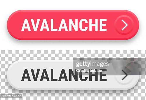 Avalanche - 3D click web buttons on blank background Avalanche - 3D click web buttons on blank background