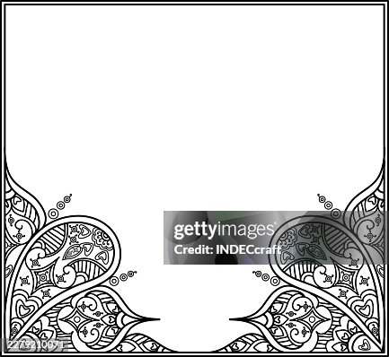 Henna frame with copy space Henna frame with copy space