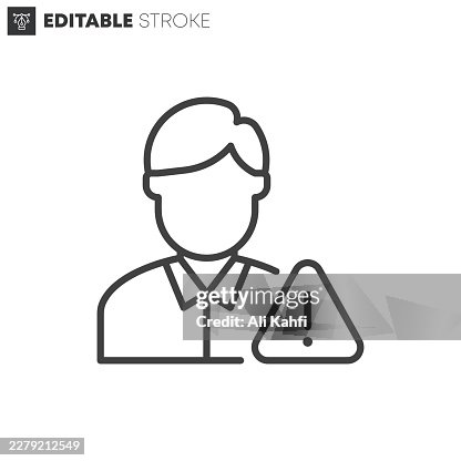 User Warning thin line icons collection. Editable stroke. Vector illustration. User Warning thin line icons collection. Editable stroke. Vector illustration.