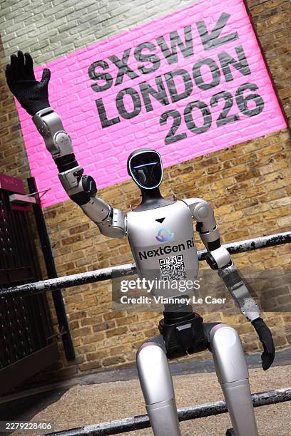 Robot is seen during day one of SXSW London 2026 at The Truman Brewery on June 01, 2026 in London, England.