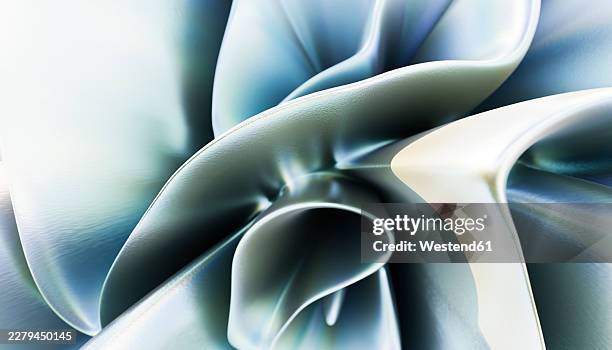 abstract 3d organic silver swirl background - flower macro stock illustrations