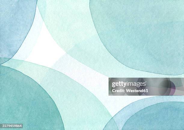 abstract turquoise watercolor background with copy space - translucent background stock illustrations