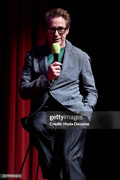 Robert Downey Jr. On stage the 'Avengers: Infinity War' screening and Q&A during day two of SXSW London 2026 at The Barbican on June 02, 2026 in...