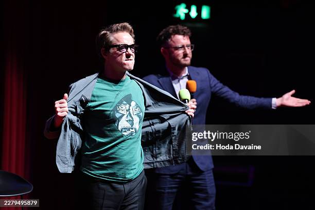 Robert Downey Jr. On stage during the 'Avengers: Infinity War' screening and Q&A during day two of SXSW London 2026 at The Barbican on June 02, 2026...