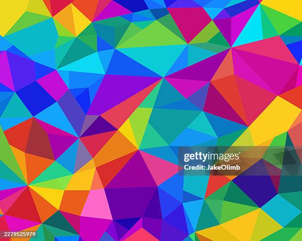 abstract colorful low poly background 3 - mosaic pattern stock illustrations