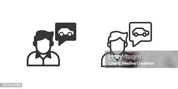 car consultant icons. glyph solid and line series icon. - replacement icon stock illustrations