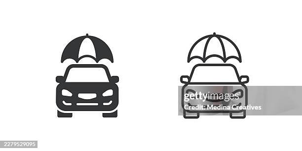 car protection icons. glyph solid and line series icon. - replacement icon stock illustrations