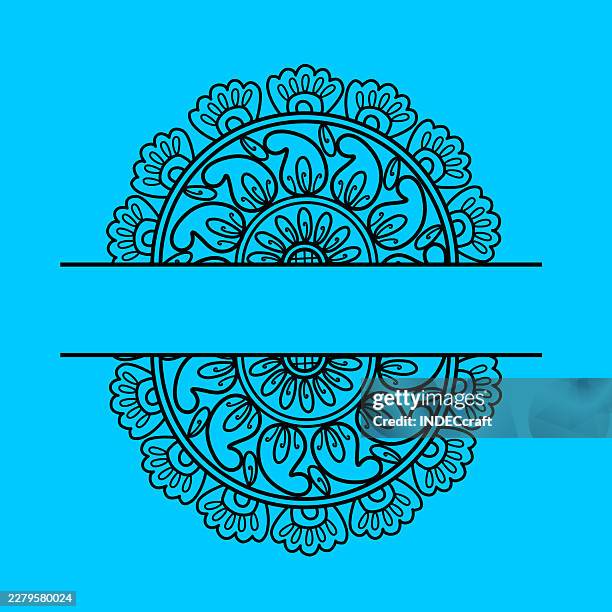 mandala design - bandana pattern stock illustrations