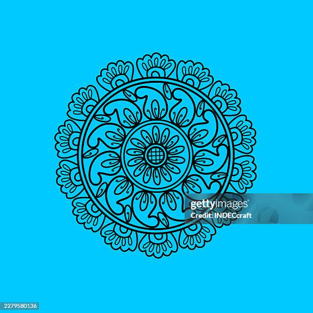 mandala design - filigree pattern stock illustrations