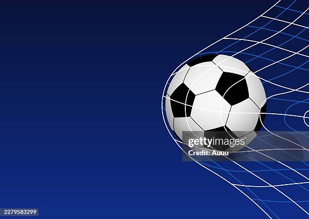 soccer goal background - soccer ball vector stock illustrations